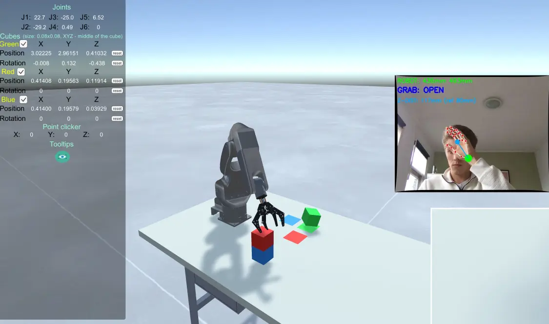6-DOF Hand Tracking Control